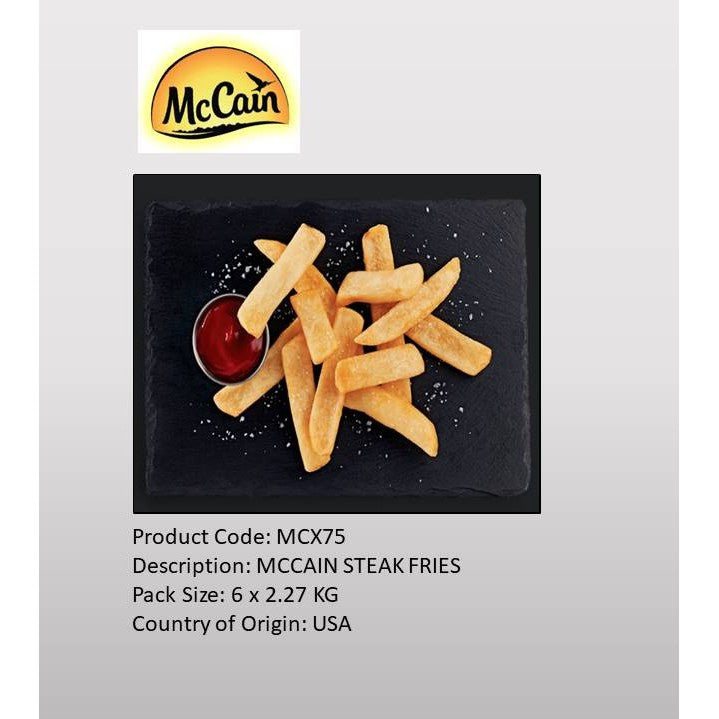 McCain® Steak Fries 2.27kg | 3/8" x 3/4" XL Halal Frozen