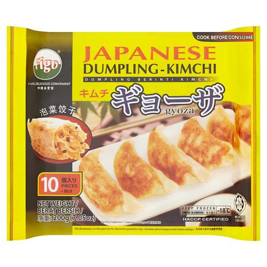 Figo Premium Japanese Dumpling 10pc 200g - Prawn / Chicken / Kimchi (Frozen Halal)
