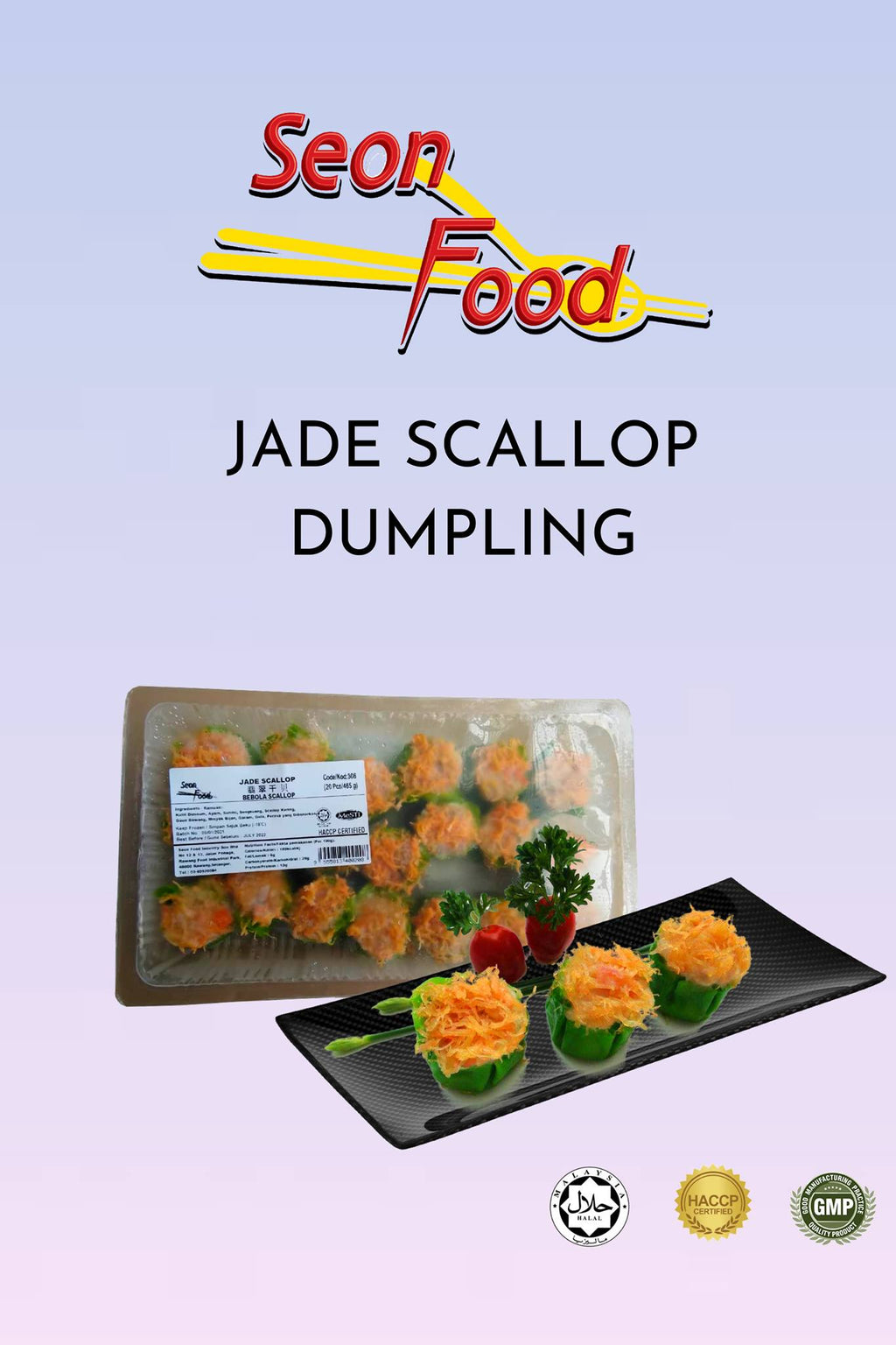 Seon Food Premium Jade Scallop Dumpling 20 pcs - 450g