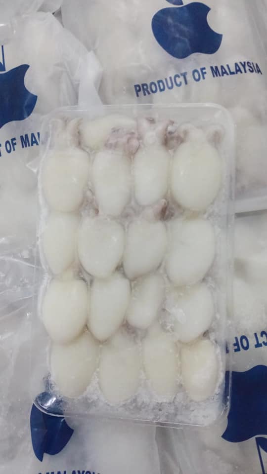Premium Baby Cuttlefish Cleaned 16pc. 250gm | Frozen Baby Sotong Katak Bersih
