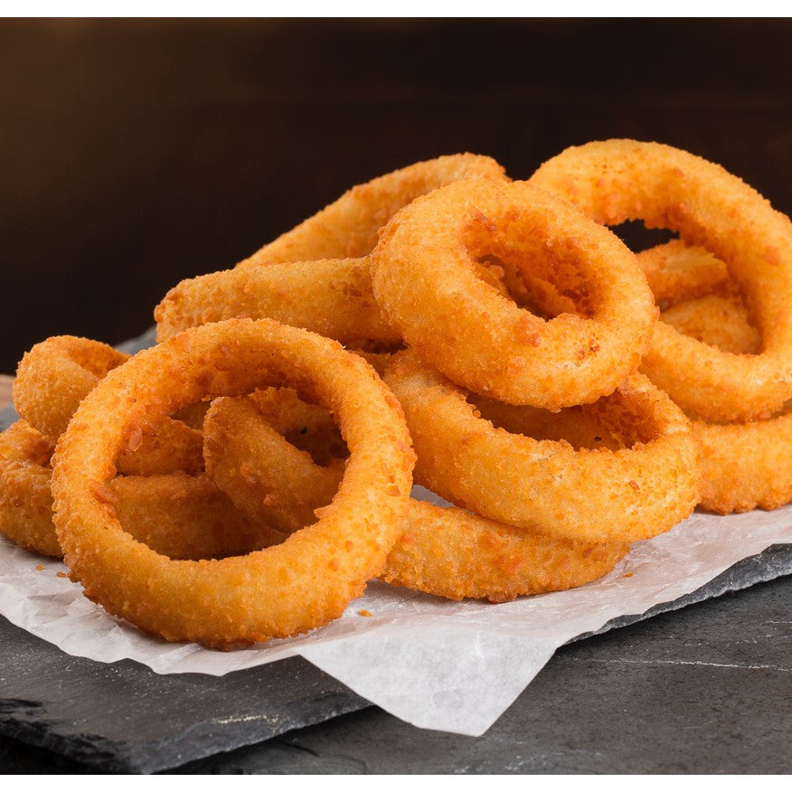 McCain Moore's® 3/8" Battered Onion Rings 1.13kg – Halal Frozen