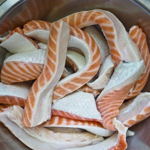 Premium Norway Salmon Belly Frozen 500g± (Trout Belly Cut) Halal