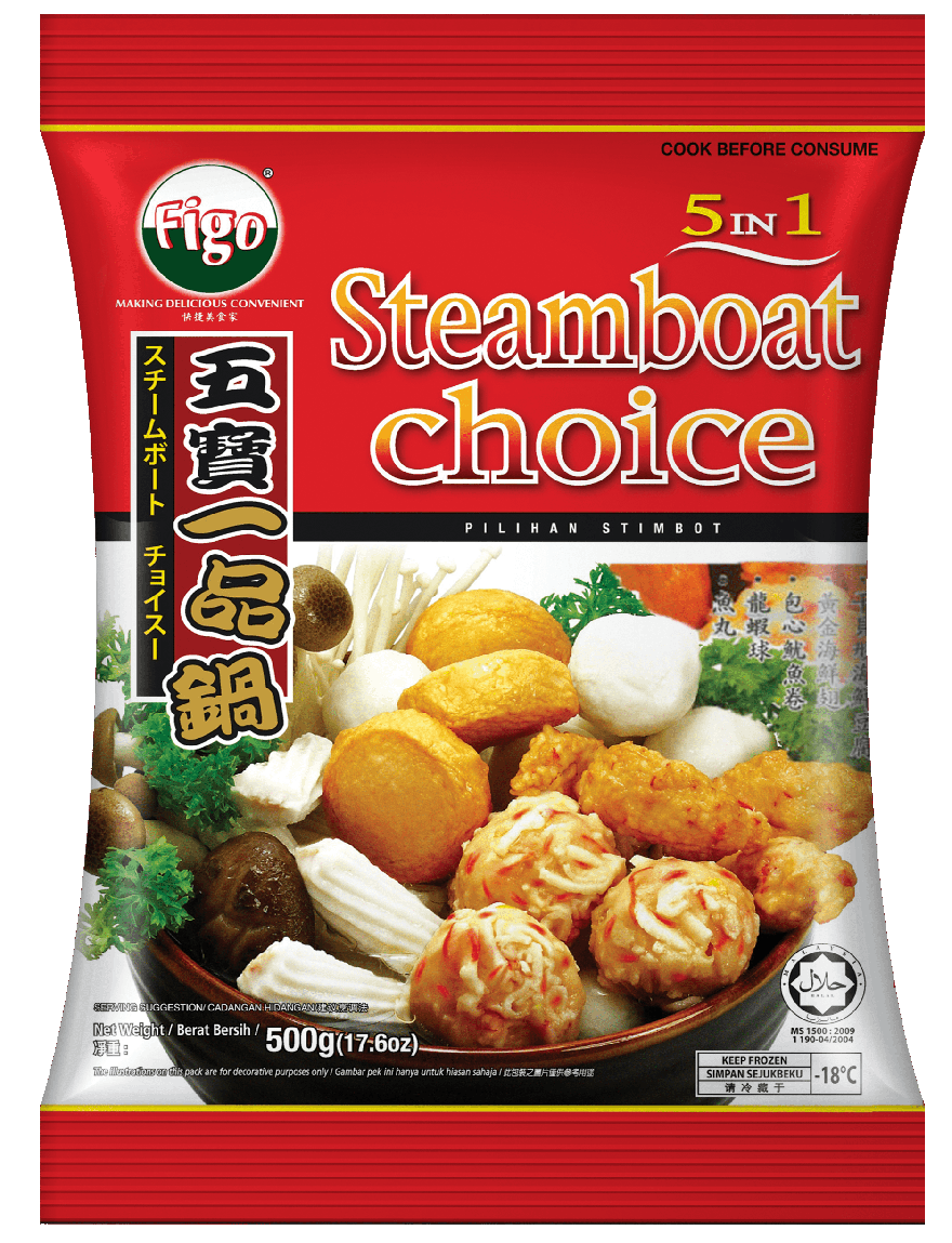 Figo Premium Steamboat Choice 5-in-1 500g (Frozen) – Halal