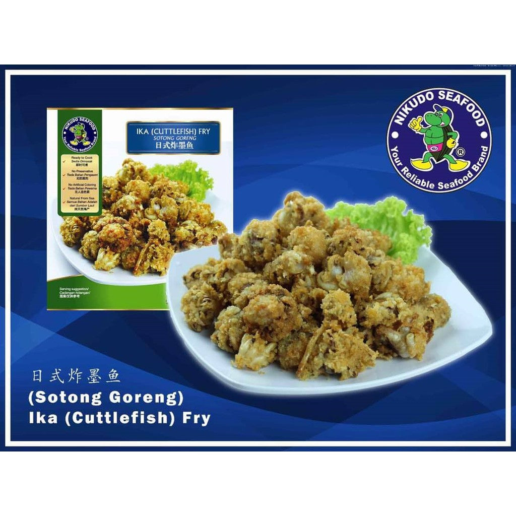Nikudo Premium IKA (CUTTLEFISH) FRY 300g Halal Frozen IKA (SOTONG) GORENG 日式炸墨鱼