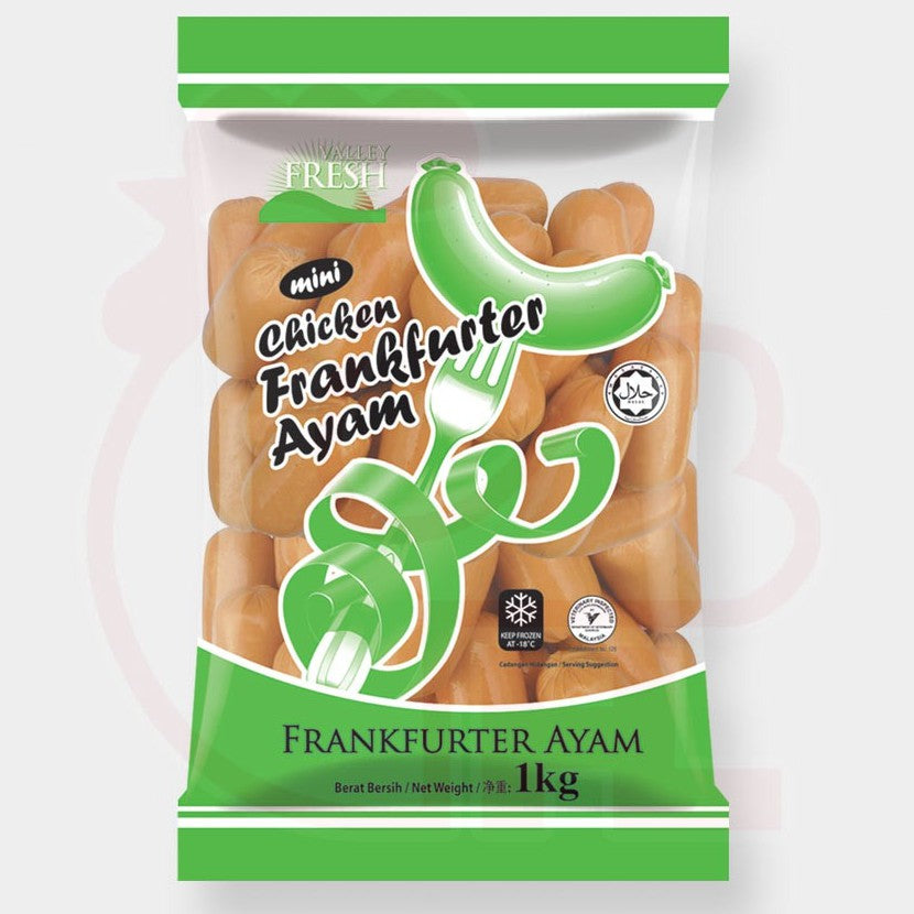 Valley Fresh Chicken Cocktail Sausage Mini (Sosej Ayam) 1Kg | Halal Frozen
