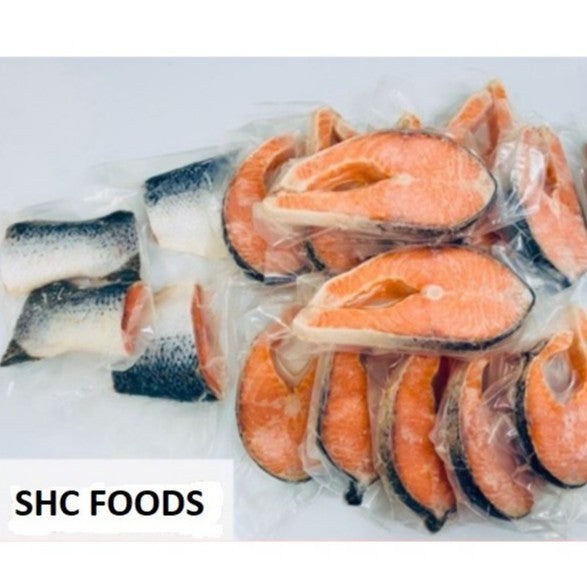 3.3kg± (18pcs±) Premium Norway Salmon Steak Slices Frozen | No Head | Halal
