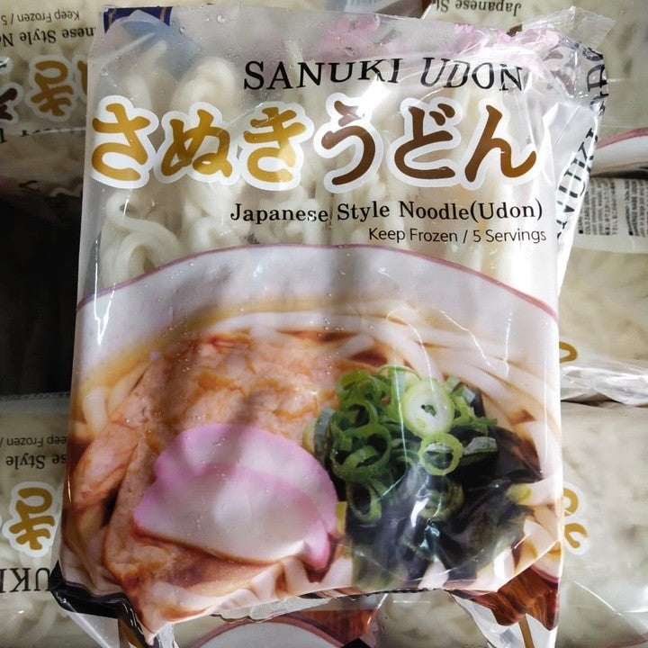 Premium Japanese Sanuki Udon Noodle | 5pc × 230g (1.15kg) Frozen | Pork-Free Halal