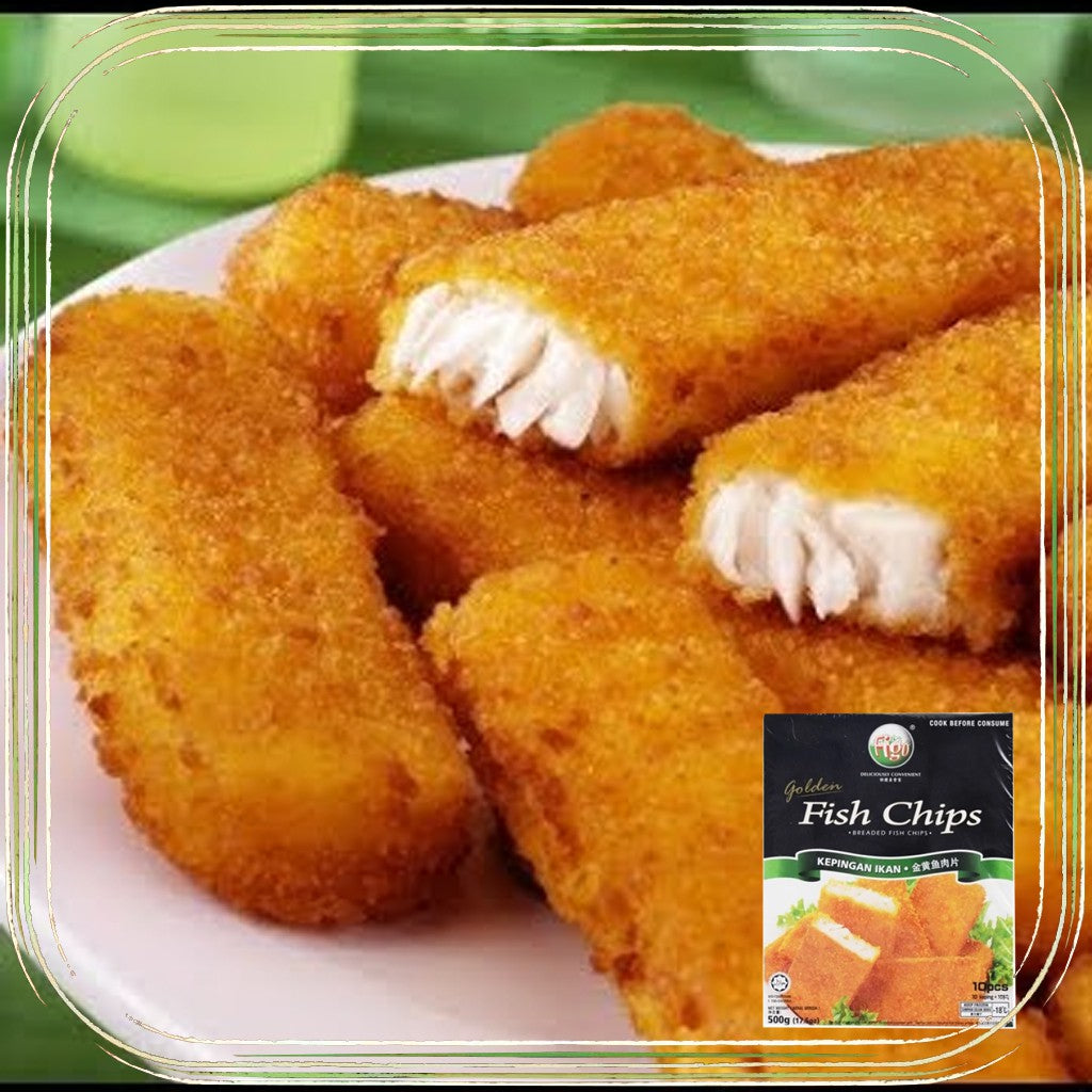 Figo Premium Golden Fish Chips 500g / 10pcs (Frozen) – Halal