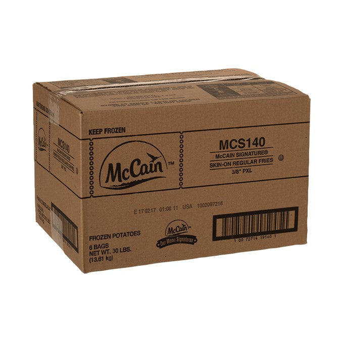 McCain® Skin-On Premium French Fries Regular Straight Cut 2.27kg – Halal Premium Frozen