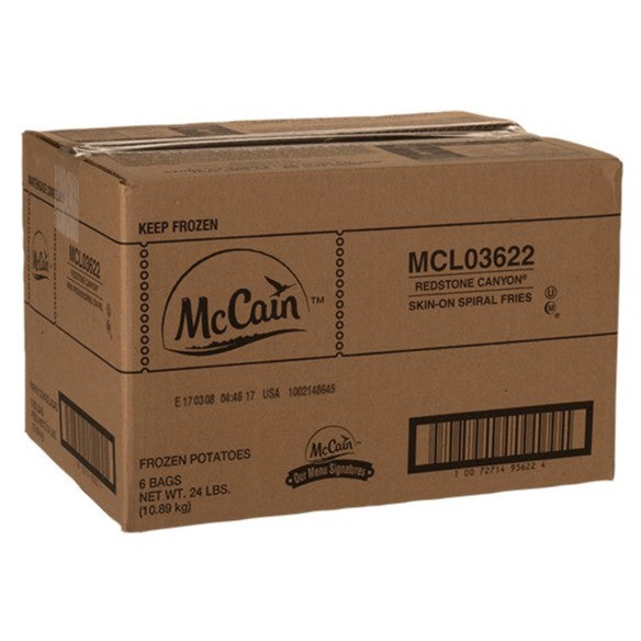 McCain® Redstone Canyon® Skin-On Spiral Curly Fries 1.81kg± – Halal Premium Frozen