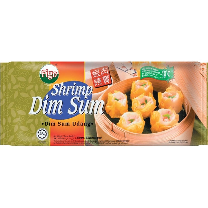 Figo Premium Shrimp Dim Sum (Siew Mai) 270g / 15pcs (Frozen) – Halal | Udang Prawn
