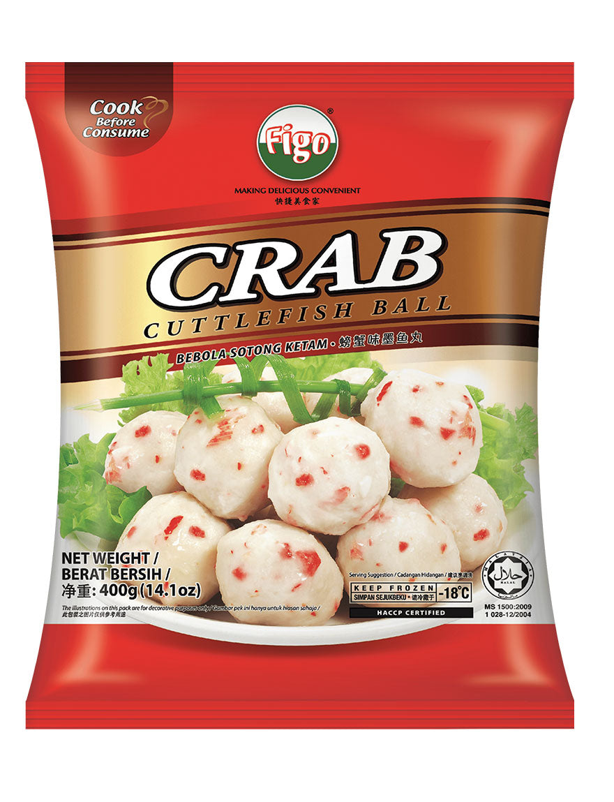 Figo Premium Crab Cuttlefish Ball (Bebola Ketam Sotong) 400g Frozen Halal