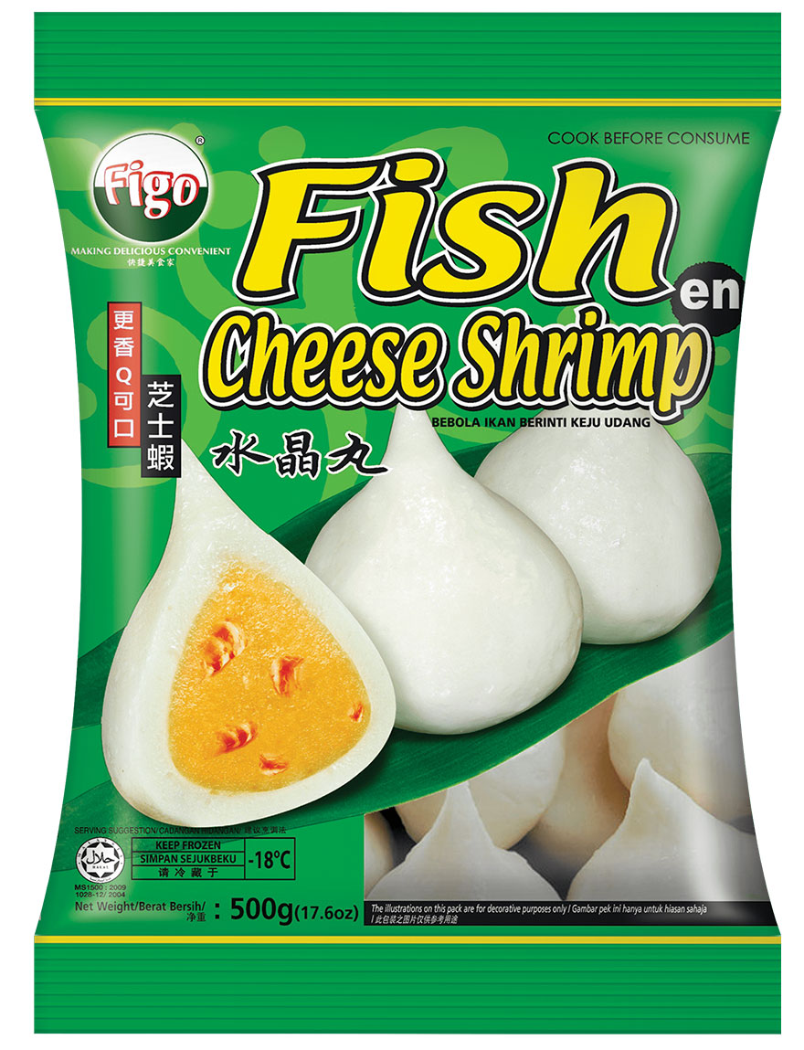 Figo Premium Fish 'En' Cheese Shrimp 500g (Frozen) – Halal