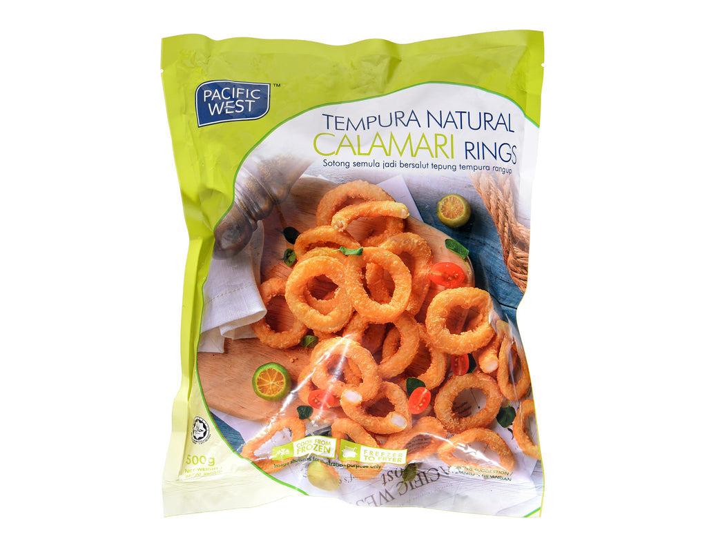 Pacific West Premium Tempura Natural Calamari Squid Ring 1kg | Frozen Halal