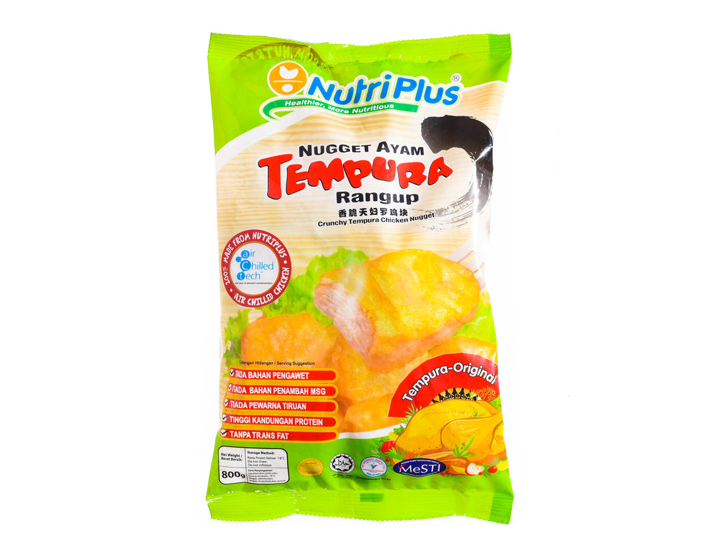 Nutriplus Premium Tempura Chicken Nuggets 800g (Nuget Ayam Tempura)