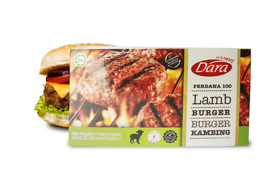 DARA Premium Lamb Burger Patty (Frozen) – 100% Halal