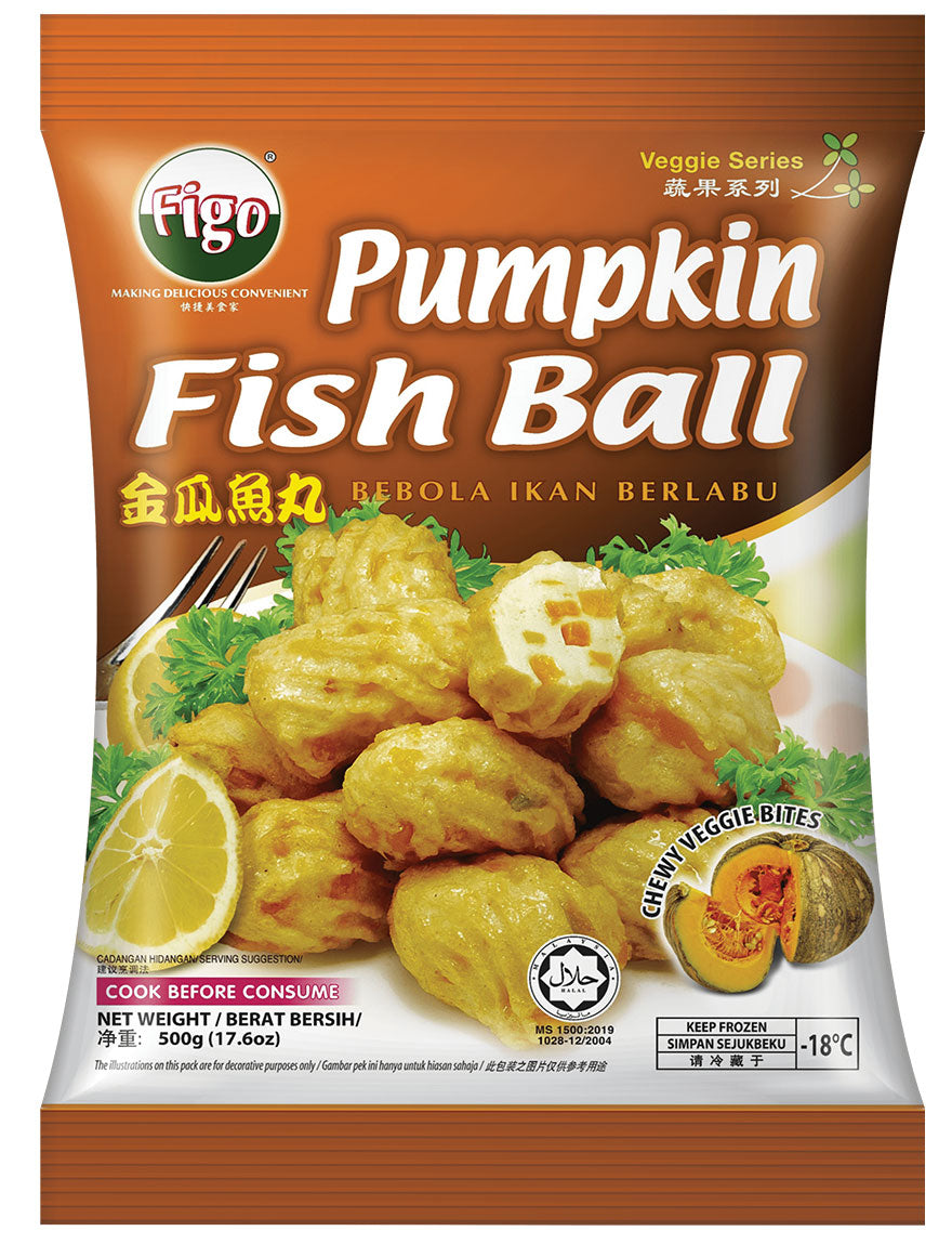 Figo Premium Pumpkin Fish Ball 500g (Frozen) – Halal | Bebola Ikan Berlabu