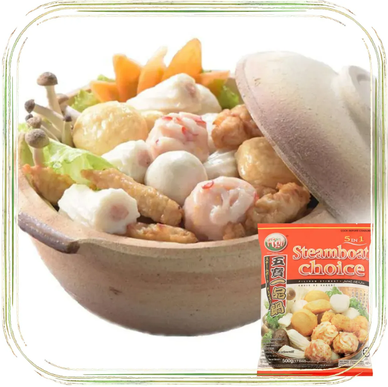 Figo Premium Steamboat Choice 5-in-1 500g (Frozen) – Halal