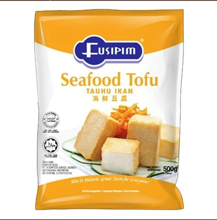 Fusipim Premium Seafood Tofu 500g (26pcs) Frozen Halal Tauhu