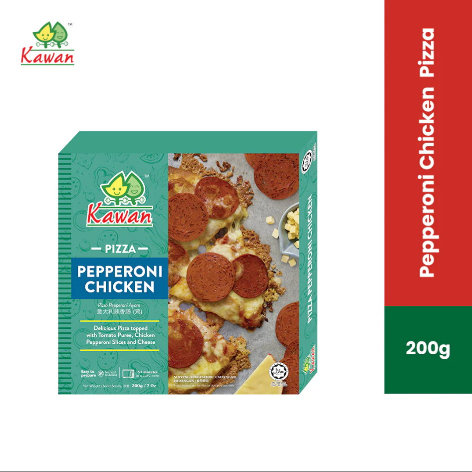 KAWAN Pepperoni (Chicken) Pizza (200g) Premium Halal Frozen