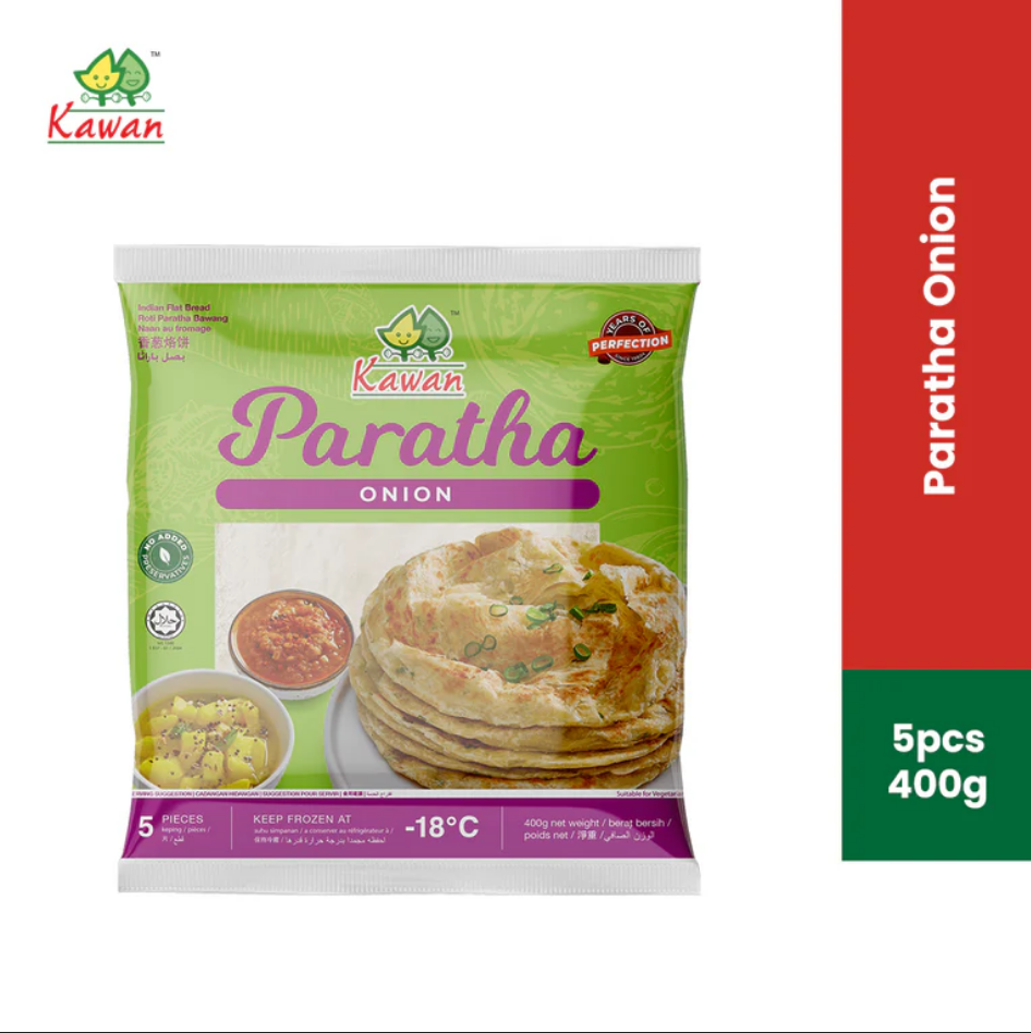 KAWAN Onion Paratha (5pcs - 400g) Premium Halal Frozen