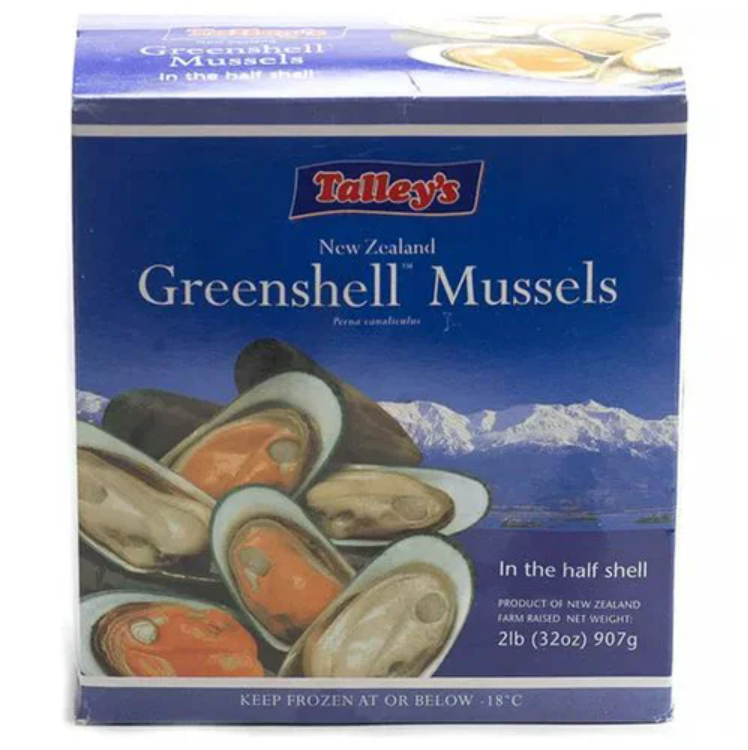 Talleys Premium New Zealand Half Shell Mussel Frozen | 1kg ±