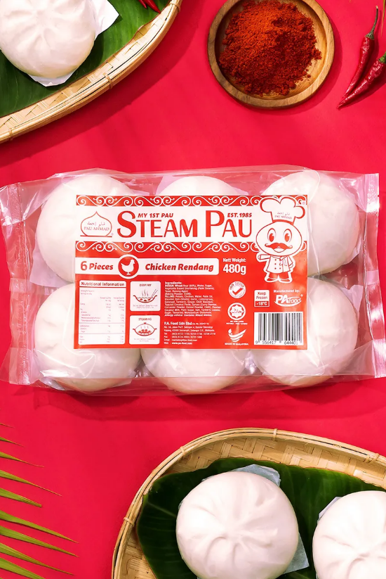 Pau Ahmad PA Steam Bun – Rendang Chicken / Ayam Rendang (6pcs x 60g) | Halal Frozen