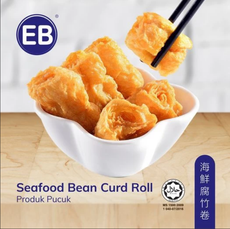 EB Premium Seafood Bean Curd Roll 23pc 300g Frozen Halal