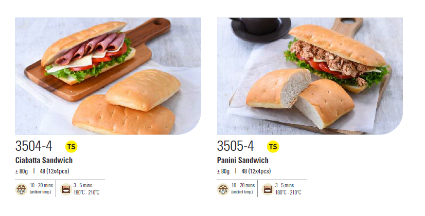 Premium Ciabatta & Panini Sandwich (Frozen) – Halal