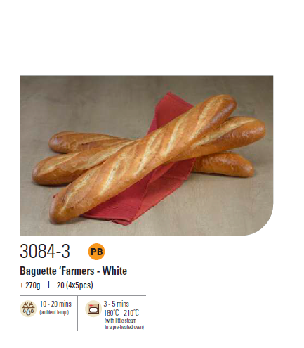 Premium Baguette (Frozen) – Halal