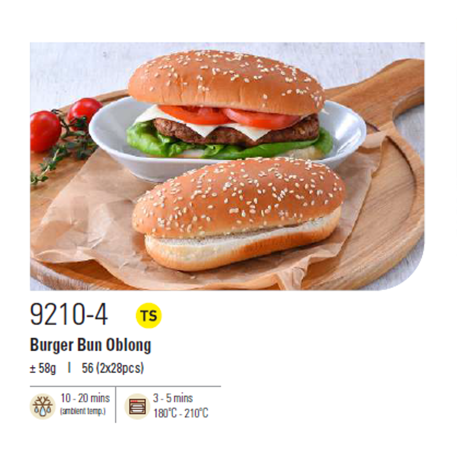 Premium Sausage Bun & Burger Bun Oblong (Frozen) – Halal