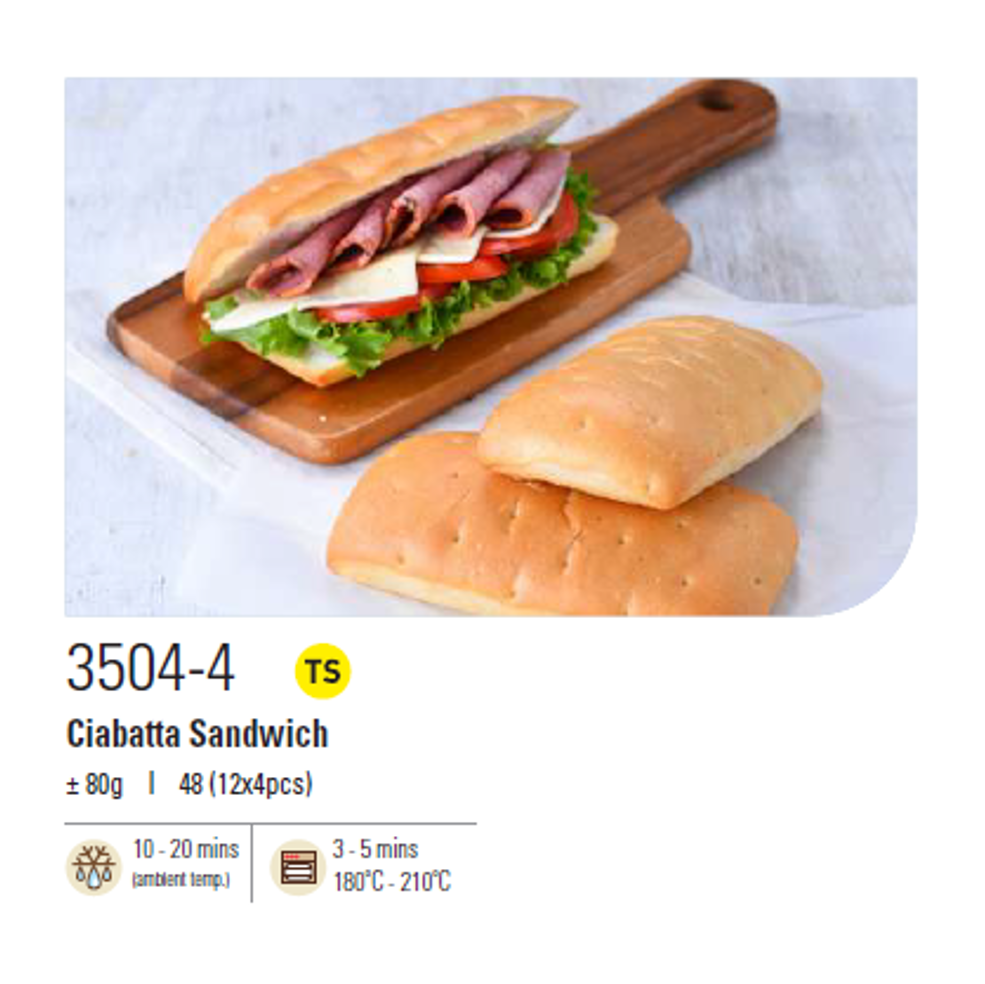 Premium Ciabatta & Panini Sandwich (Frozen) – Halal