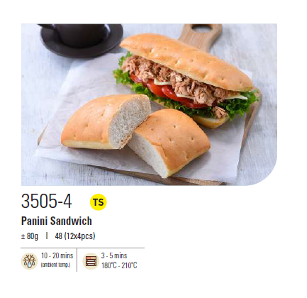 Premium Ciabatta & Panini Sandwich (Frozen) – Halal