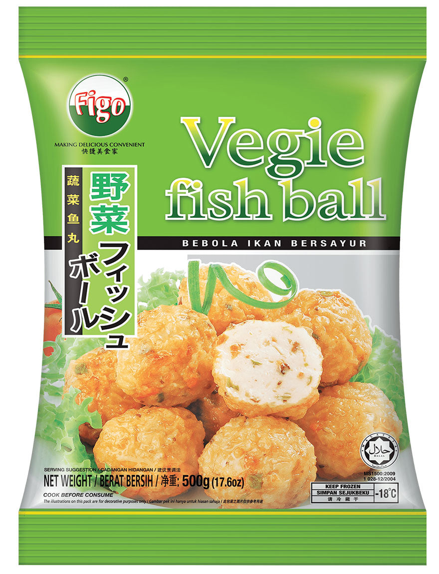 Figo Premium Vegie Fish Ball 500g (Frozen) – Halal | Vegetable Fish Ball