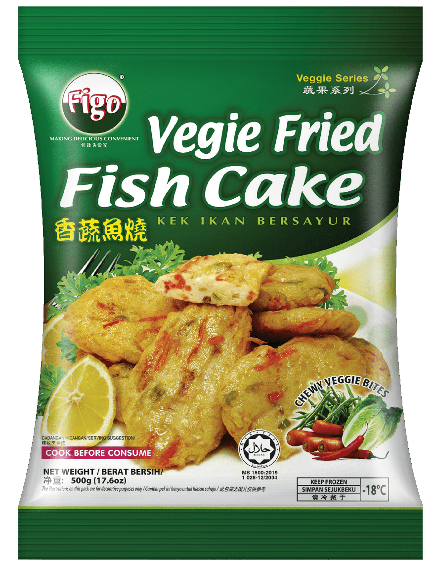 Figo Premium Vegie Fried Fish Cake 500g (Frozen) – Halal | Kek Ikan Bersayur