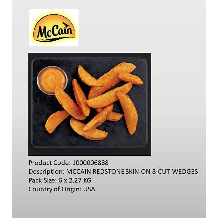 McCain® Spicy Skin On Wedges 2.27kg | 10 Cut Hot & Spicy Halal Frozen