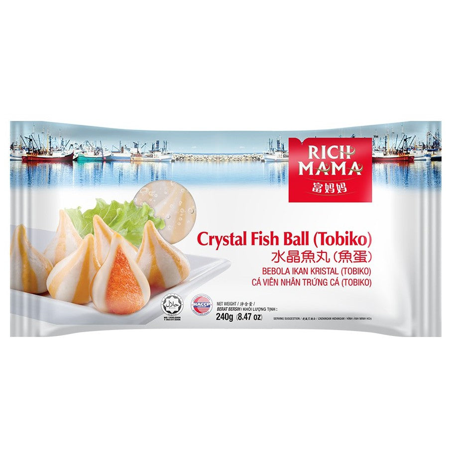 Fusipim RichMama Premium Crystal Fish Ball Tobiko 250g Frozen Halal