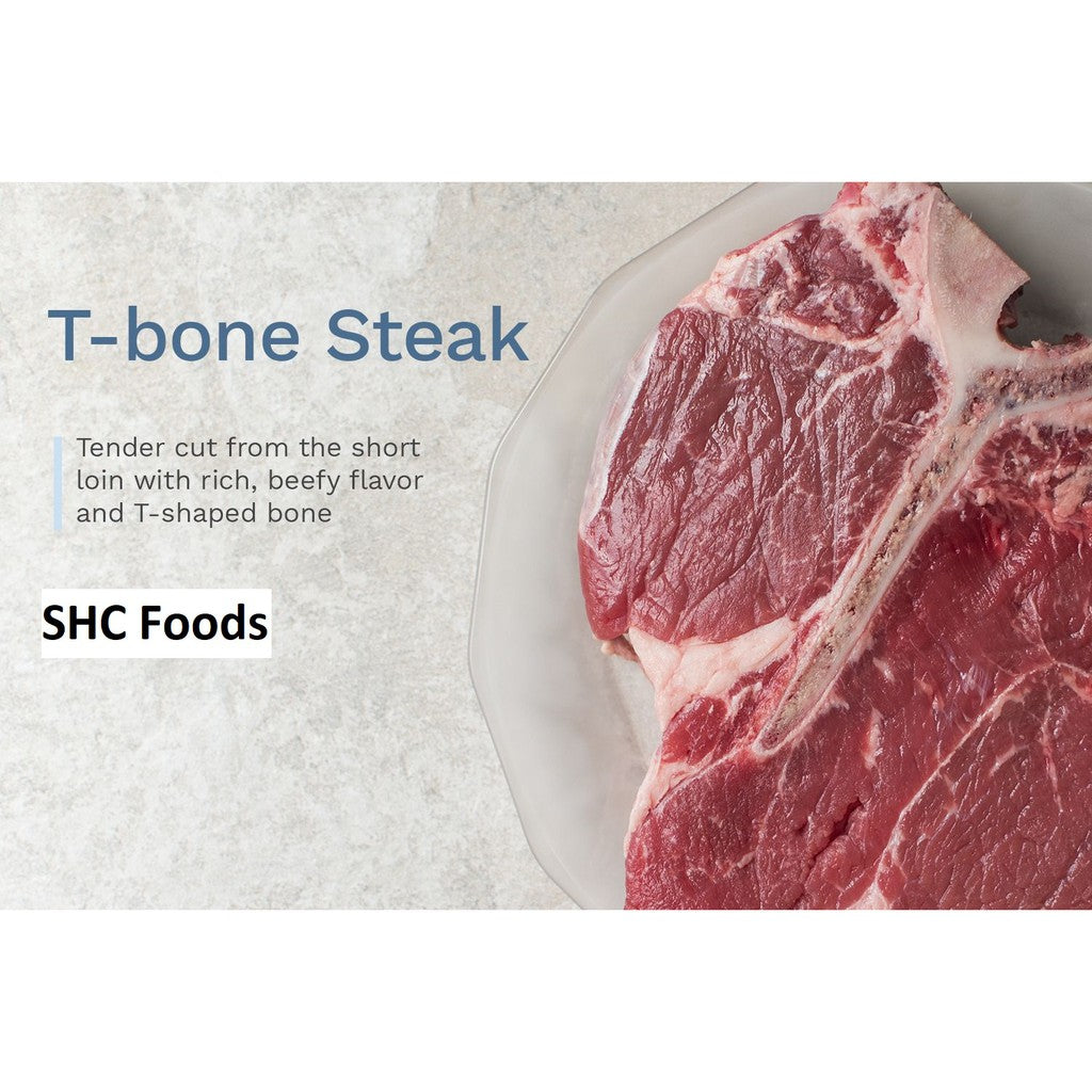 Premium Australia Beef T-Bone Steak 1kg± (3 pcs) Frozen | Halal
