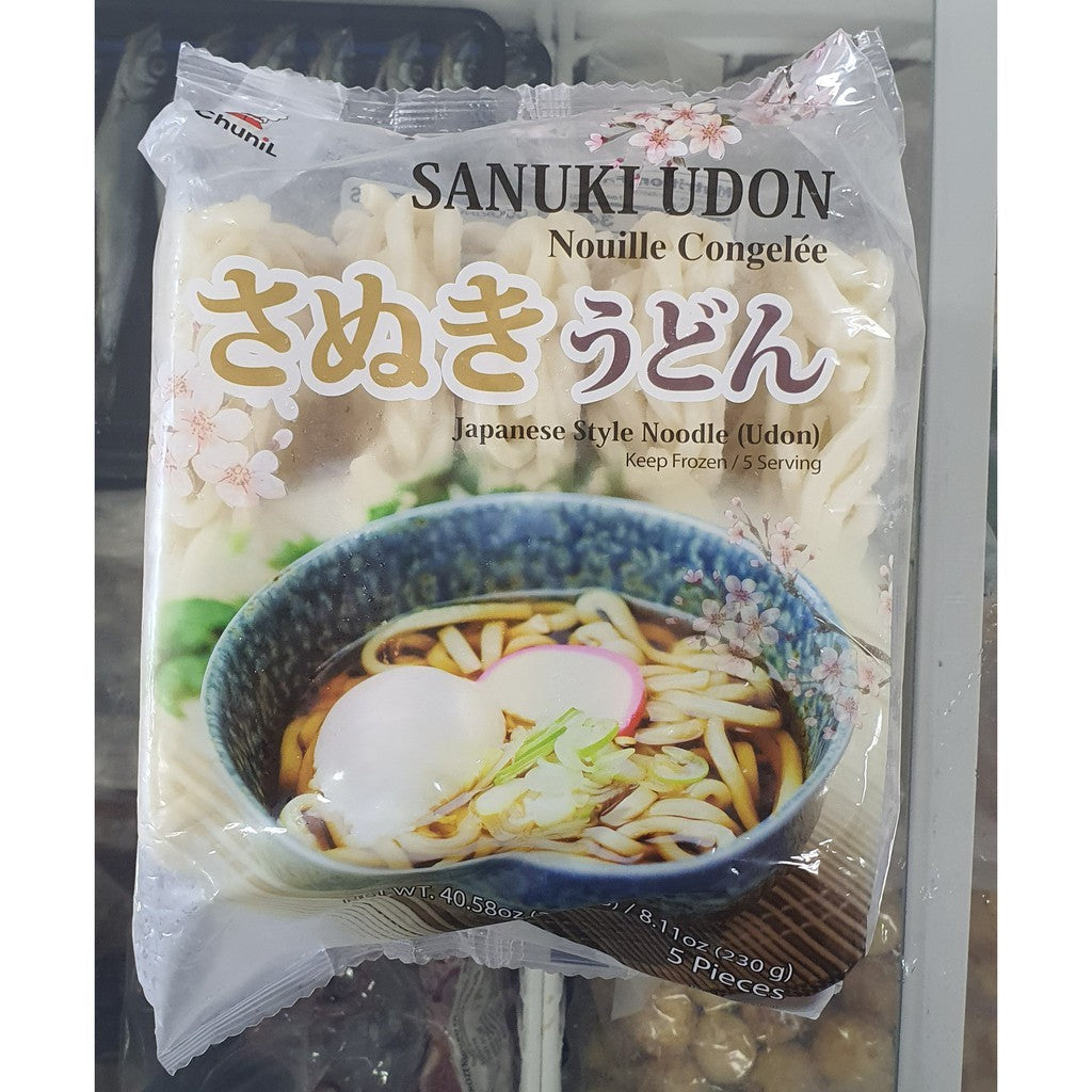 Premium Japanese Sanuki Udon Noodle | 5pc × 230g (1.15kg) Frozen | Pork-Free Halal