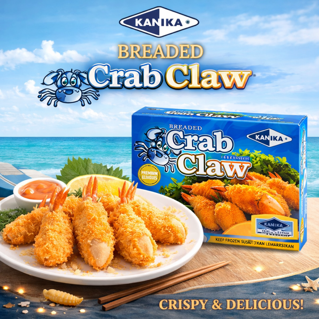 Kanika Premium Breaded Crab Claw 10 PCS 250G Frozen Halal