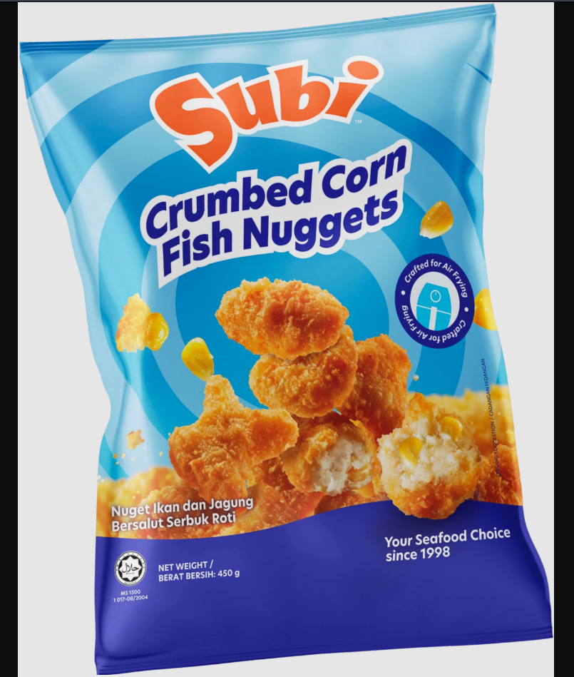 Premium Subi Crumbed Corn Fish Nuggets 450g (Frozen) – Halal