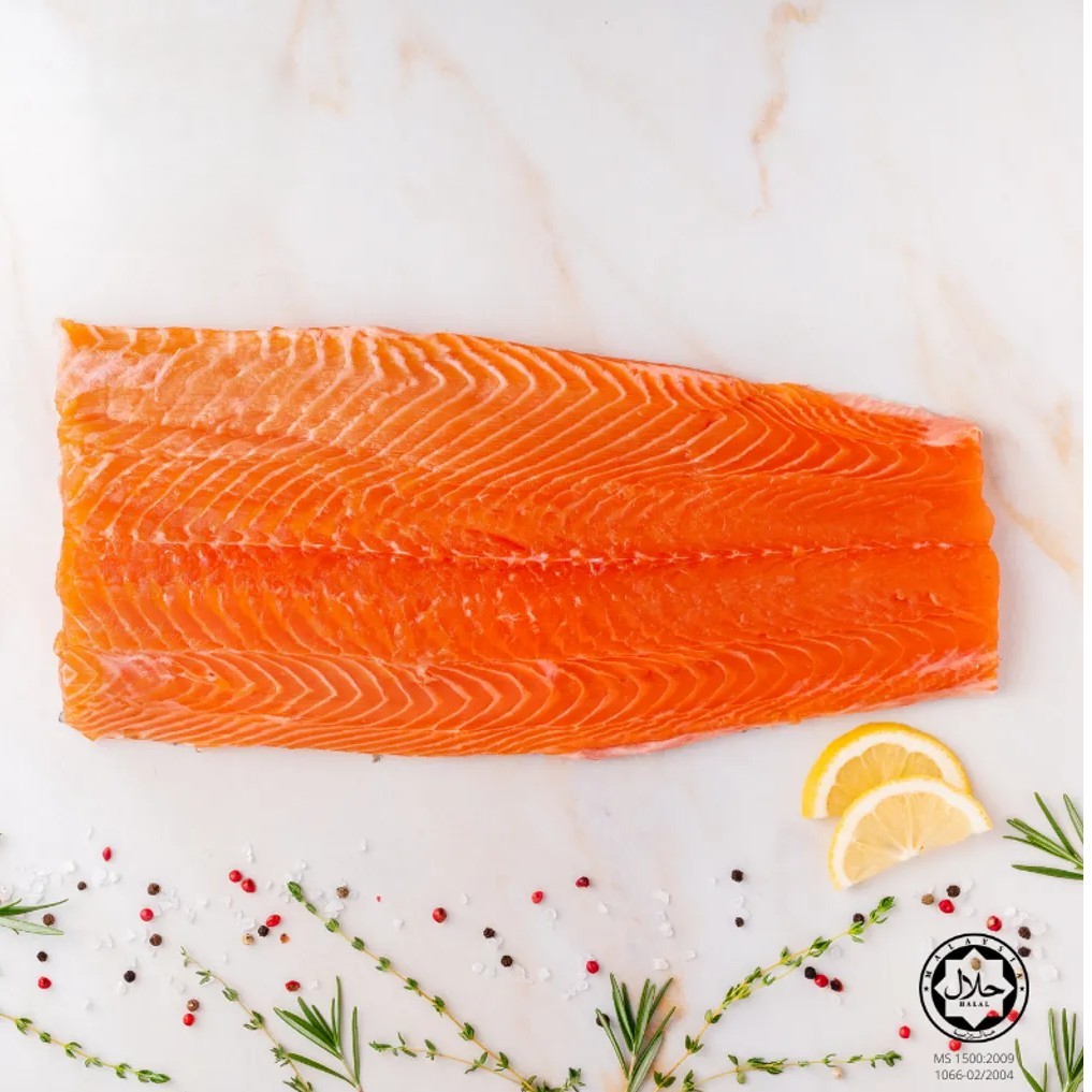 1.5kg± Premium Atlantic Norway Salmon Fillet Frozen | Halal