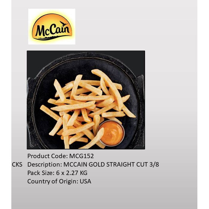 McCain SureCrisp 3/8" Regular Fries No Skin 2.27kg | Premium Frozen