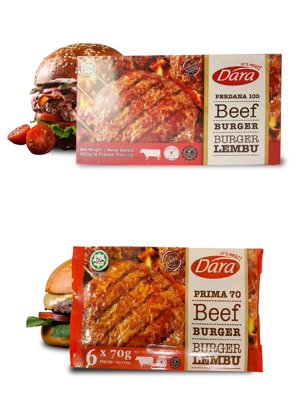 DARA Premium Beef Burger Patty (Frozen) – 100% Halal