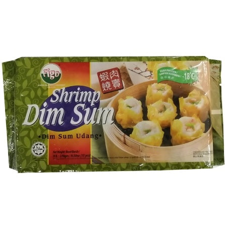 Figo Premium Shrimp Dim Sum (Siew Mai) 270g / 15pcs (Frozen) – Halal | Udang Prawn