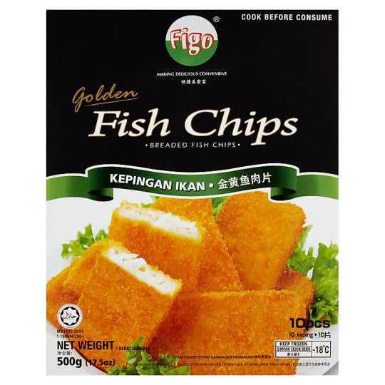 Figo Premium Golden Fish Chips 500g / 10pcs (Frozen) – Halal