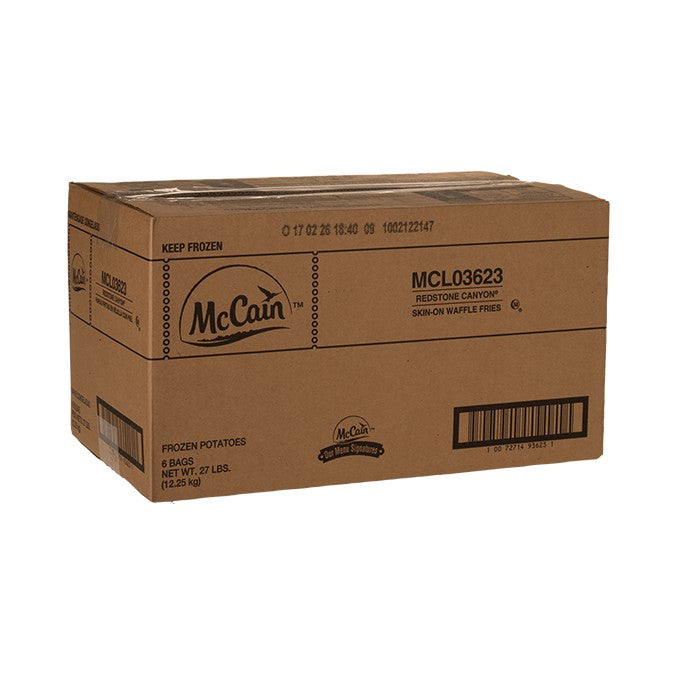 McCain® Redstone Canyon® Skin-On Waffle Fries 2.04kg (30pc) | Crosstrax Halal Premium Frozen