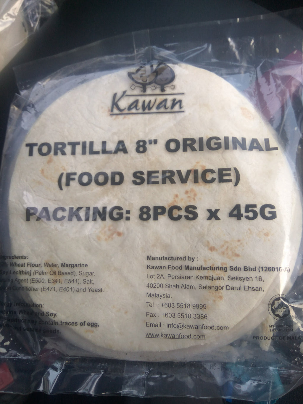 KAWAN FS Tortilla Wraps 8" (8pcs - 360g) Premium Halal