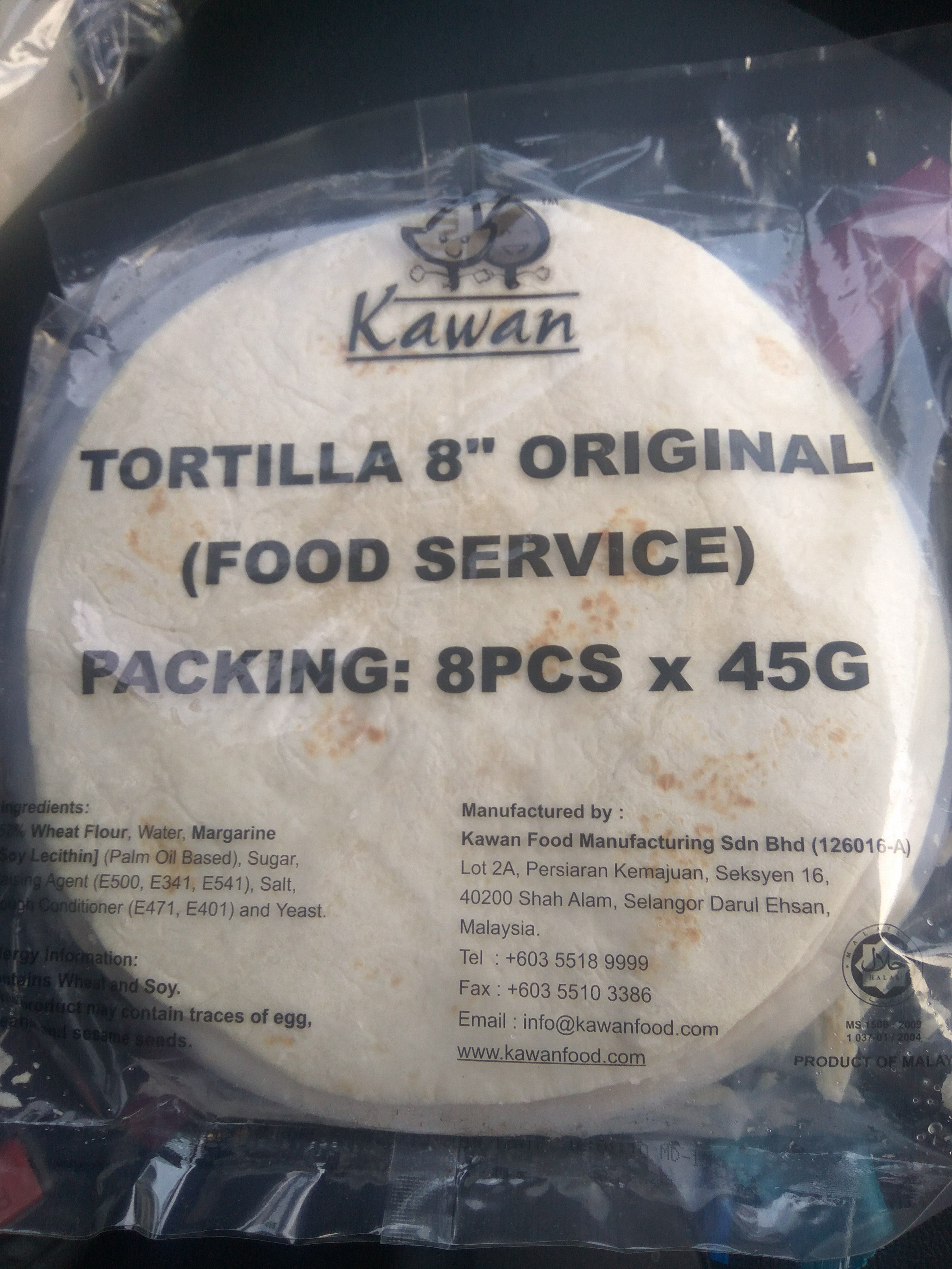 KAWAN FS Tortilla Wraps 8" (8pcs - 360g) Premium Halal