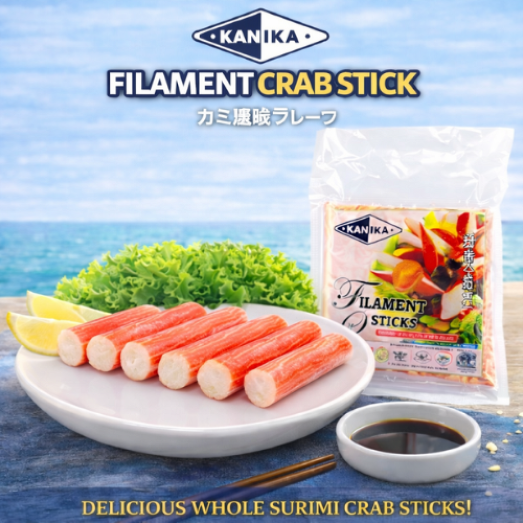 KANIKA Premium Japanese Crab Meat Roll Filament Sticks 500g Frozen Halal